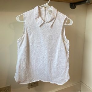 J. Crew Collared White Top